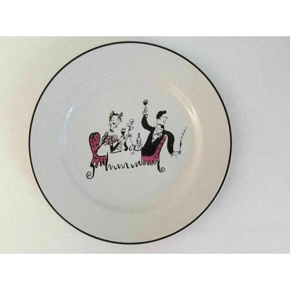 Set of 4 Rosanna Ceramic Salad Plates A Woman's Work is Never Done 8" - Picture 5 of 13